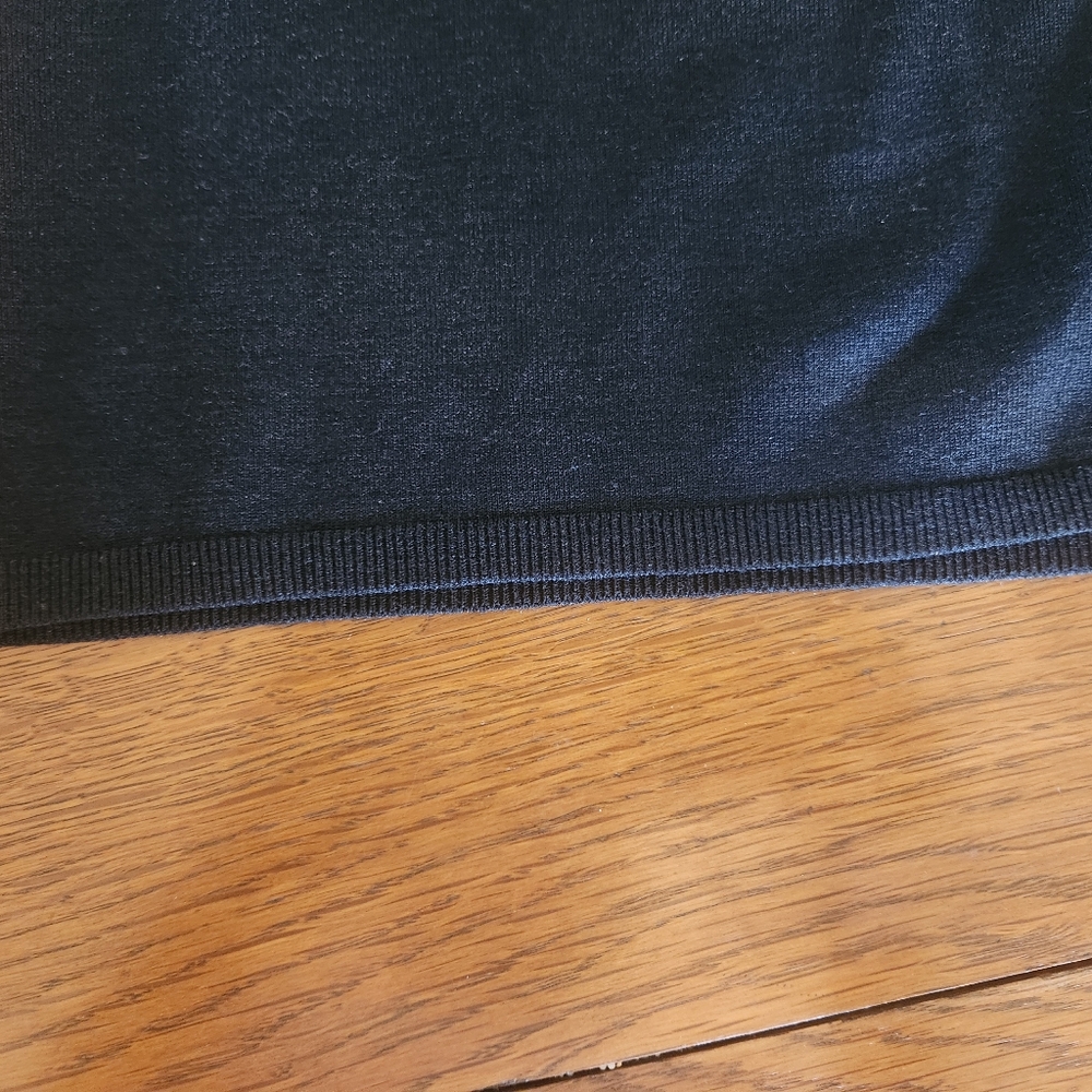 Eileen Fisher black long 3 button silk blend cardigan M - Picture 14 of 16